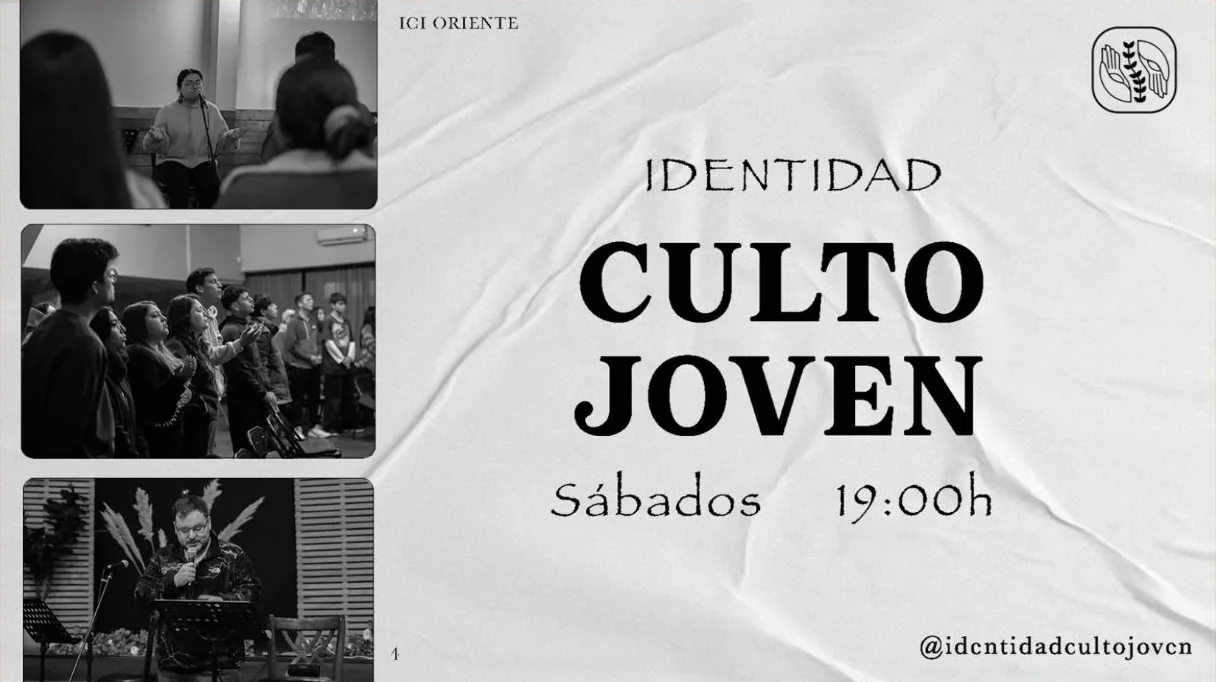 Afiche Identidad Culto Joven, sábados 19:00